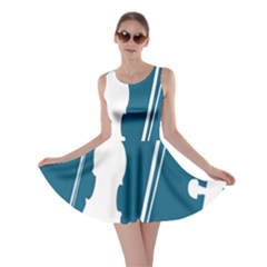 Violin Music Blue Skater Dress by Mariart