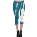 Violin Music Blue Capri Leggings  View1