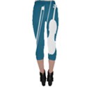 Violin Music Blue Capri Leggings  View2