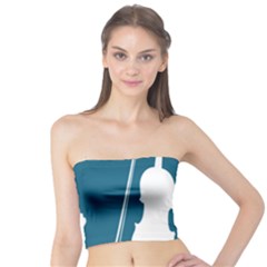 Violin Music Blue Tube Top by Mariart