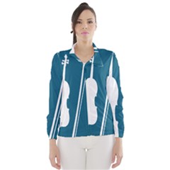 Violin Music Blue Wind Breaker (women)