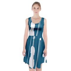 Violin Music Blue Racerback Midi Dress by Mariart