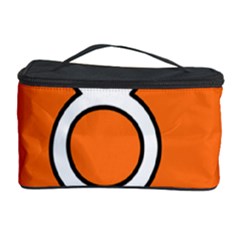 Taurus Symbol Sign Orange Cosmetic Storage Case by Mariart