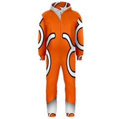 Taurus Symbol Sign Orange Hooded Jumpsuit (men)  by Mariart