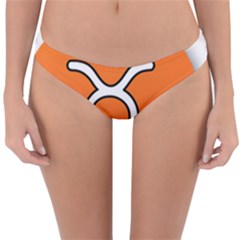 Taurus Symbol Sign Orange Reversible Hipster Bikini Bottoms