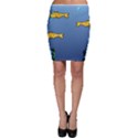 Water Bubbles Fish Seaworld Blue Bodycon Skirt View1