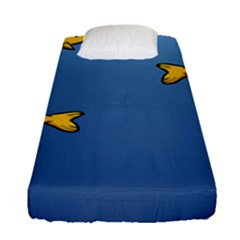 Water Bubbles Fish Seaworld Blue Fitted Sheet (single Size) by Mariart