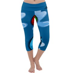 Water Balloon Blue Red Green Yellow Spot Capri Yoga Leggings by Mariart