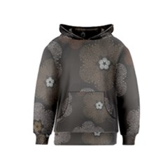 Walls Medallion Floral Grey Polka Kids  Pullover Hoodie by Mariart