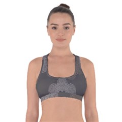 Walls Medallion Floral Grey Polka Cross Back Sports Bra