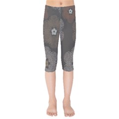 Walls Medallion Floral Grey Polka Kids  Capri Leggings 