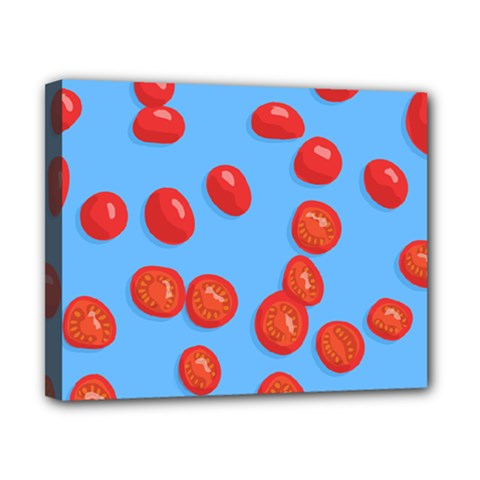 Tomatoes Fruite Slice Red Canvas 10  X 8  by Mariart