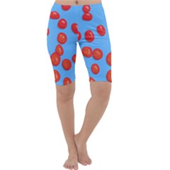 Tomatoes Fruite Slice Red Cropped Leggings  by Mariart