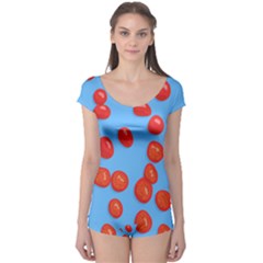 Tomatoes Fruite Slice Red Boyleg Leotard  by Mariart