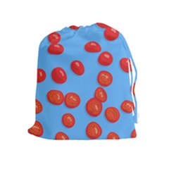 Tomatoes Fruite Slice Red Drawstring Pouches (extra Large) by Mariart