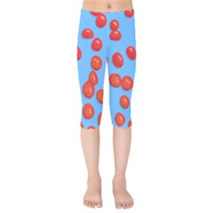 Tomatoes Fruite Slice Red Kids  Capri Leggings 