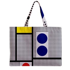 Watermark Circle Polka Dots Black Red Yellow Plaid Zipper Mini Tote Bag by Mariart