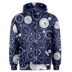 Time World Clocks Men s Zipper Hoodie by Mariart