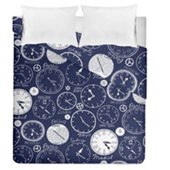 Time World Clocks Duvet Cover Double Side (queen Size)