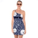 Time World Clocks One Soulder Bodycon Dress View1