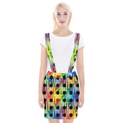 Watermark Circles Squares Polka Dots Rainbow Plaid Braces Suspender Skirt by Mariart