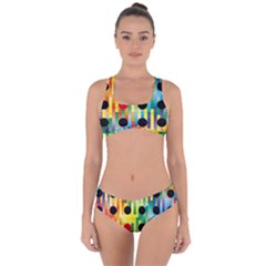 Watermark Circles Squares Polka Dots Rainbow Plaid Criss Cross Bikini Set