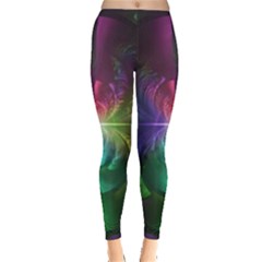 Anodized Rainbow Eyes And Metallic Fractal Flares Leggings 