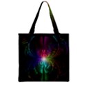 Anodized Rainbow Eyes And Metallic Fractal Flares Zipper Grocery Tote Bag View2