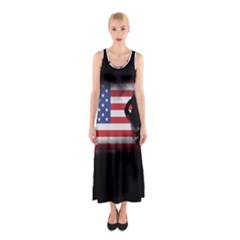 Honor Our Heroes On Memorial Day Sleeveless Maxi Dress by Catifornia