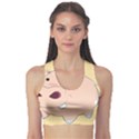 Happy Cartoon Baby Hippo Sports Bra View1