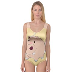 Happy Cartoon Baby Hippo Princess Tank Leotard  by Catifornia