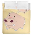 Happy Cartoon Baby Hippo Duvet Cover Double Side (Queen Size) View1