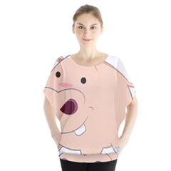 Happy Cartoon Baby Hippo Blouse