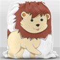 Happy Cartoon Baby Lion Drawstring Bag (Large) View2