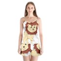 Happy Cartoon Baby Lion Satin Pajamas Set View1