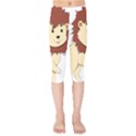 Happy Cartoon Baby Lion Kids  Capri Leggings  View1