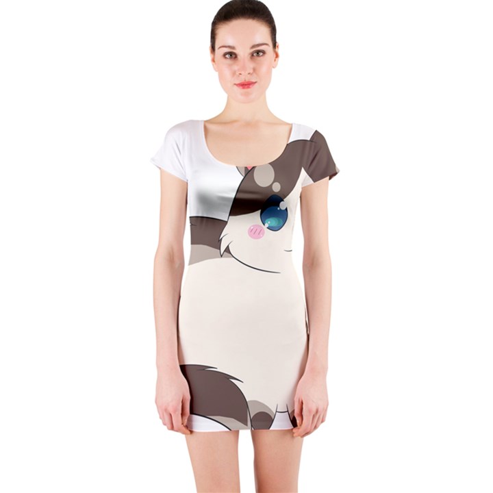 Ragdoll Cat for Life Short Sleeve Bodycon Dress