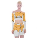 Yellow Cat Egg Off Shoulder Top with Skirt Set View1