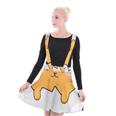 Yellow Cat Egg Suspender Skater Skirt by Catifornia