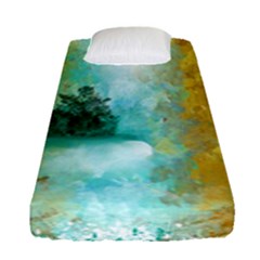 Turquoise River Fitted Sheet (single Size) by digitaldivadesigns