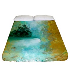 Turquoise River Fitted Sheet (queen Size) by digitaldivadesigns