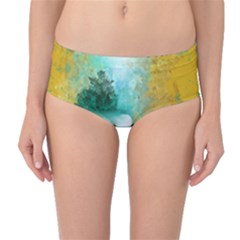 Turquoise River Mid-waist Bikini Bottoms by digitaldivadesigns