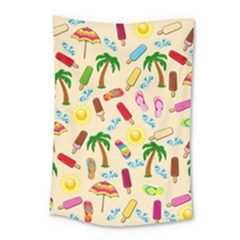 Beach Pattern Small Tapestry by Valentinaart