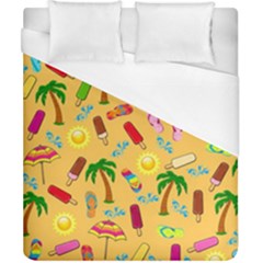 Beach Pattern Duvet Cover (california King Size) by Valentinaart