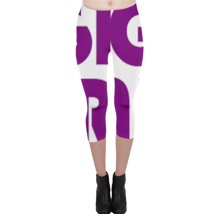 Migraine Warrior with Ribbon Capri Leggings 