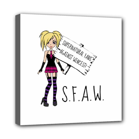 S F A W  Design Mini Canvas 8  X 8  by RoseTylersFanShop