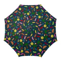 Beach Pattern Golf Umbrellas by Valentinaart