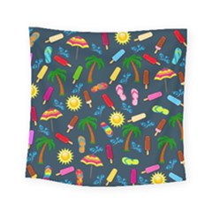 Beach Pattern Square Tapestry (small) by Valentinaart