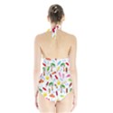 Beach Pattern Halter Swimsuit View2