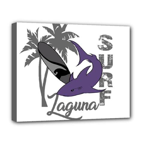 Surf - Laguna Deluxe Canvas 20  X 16   by Valentinaart